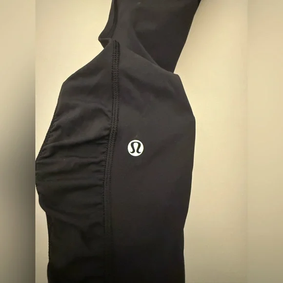 LULULEMON Speed Tight *Brushed Interlock Black Quilt Reflect Ruched Leg pants 8✨ - Picture 7 of 14